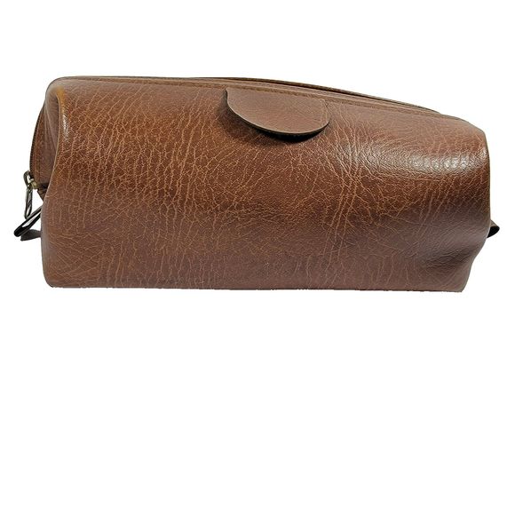 Vintage Peter's Bag Corporation Leather Bag Overnight Personal Toiletries Bag